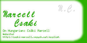 marcell csaki business card