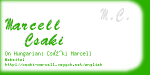 marcell csaki business card